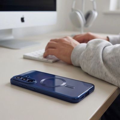 6. Etui Tech-Protect MagFlex na Samsung Galaxy S26 FE - granatowe