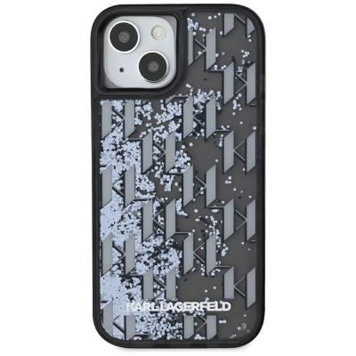 3. Etui Karl Lagerfeld Liquide Glitter Monogram Gradient na iPhone 15 - czarne