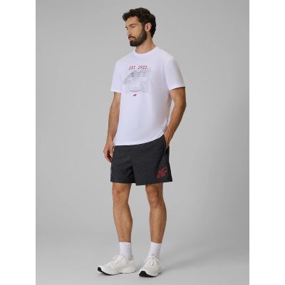 3. T-shirt regular z nadrukiem męski 4F 4FRSS26TTSHM4039-10S