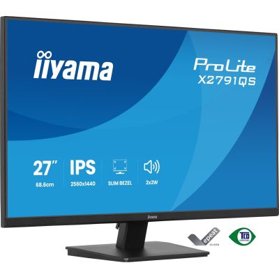 20. iiyama ProLite X2791QS-B1 monitor komputerowy 68,6 cm (27") 2560 x 1440 px Quad HD LED Czarny