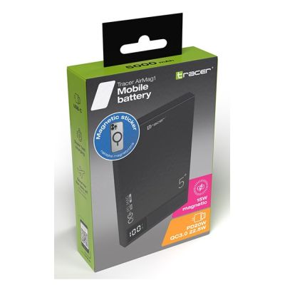 3. TRACER POWERBANK AIRMAG1 5000MAH PD20W+15W MAG