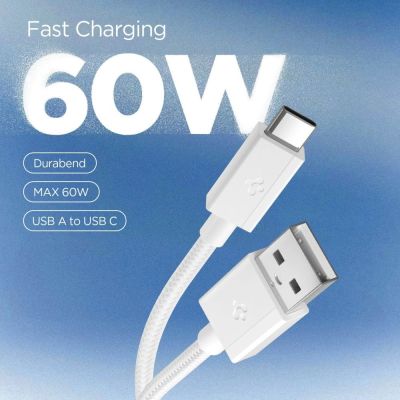3. Kabel Spigen Essential EB6015AC USB-C 60W 150 cm - biały