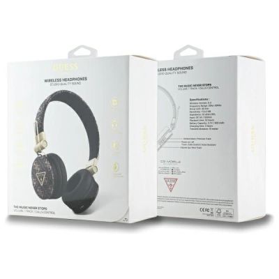 4. Słuchawki nauszne Bluetooth Guess 4G Triangle Round Shape ENC - czarne