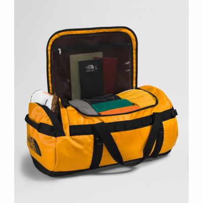 4. The North Face Base Camp Duffel L sportowa torba 95 l Poliester Czarny, Żółty