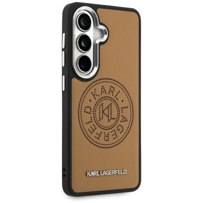 4. Etui Karl Lagerfeld Perforated KL MagSafe na Samsung Galaxy S26 - brązowe