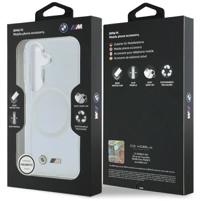 8. Etui BMW IML Shockproof Metal Logo MagSafe na Samsung Galaxy S26 - przezroczyste