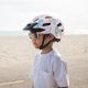 4. Kask rowerowy dziecięcy MTB Wozinsky z odpinanym daszkiem 48-52 cm - różowy