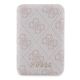 Powerbank indukcyjny Guess 4G Leather Metal Logo MagSafe 15W 5000mAh - różowy