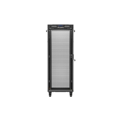 7. Szafa instalacyjna rack stojąca 19" 32U 600x1000 czarna drzwi perforowane LCD Lanberg (Flat Pack)