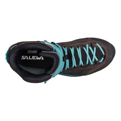 8. Salewa MTN Trainer Mid GTX Damski Dorosły Czarny, Niebieski