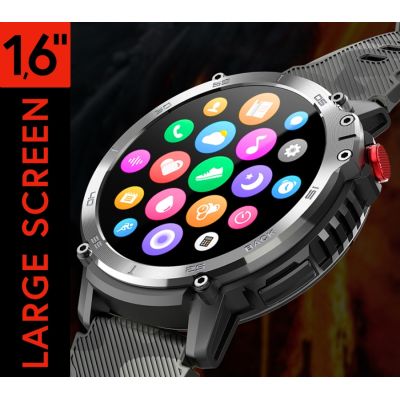 8. Smartwatch Męski RUBICON RNCF08 Black/Moro SMARUB232