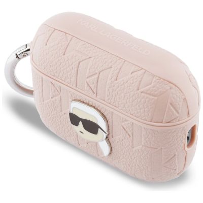 3. Etui Karl Lagerfeld Monogram Karl Head na AirPods Pro 3 - różowe