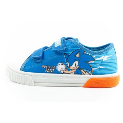 11. Leomil Sonic buty sportowe dziecięce tenisówki lekkie na rzep niebieskie czerwone