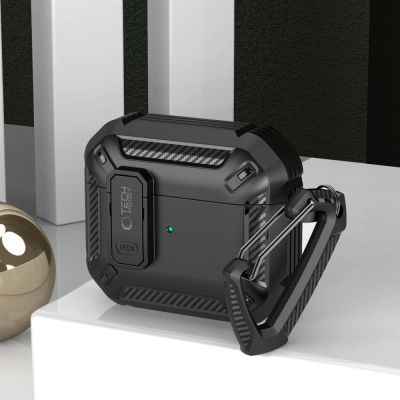 4. Etui Tech-Protect X-Carbo na AirPods Pro 1 / 2 - czarne