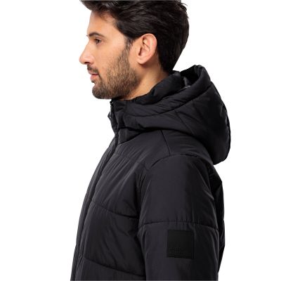 6. Kurtka przejściowa męska Jack Wolfskin DEUTZER LONG JKT M black oddychający materiał czarna (1207451_6000)