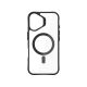 8. Etui 3mk Satin Armor MagCase z MagSafe na iPhone 16 Plus - przezroczyste z czarną ramką