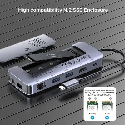 7. UNITEK AKTYWNY HUB USB-C 10GBPS,M.2,HDMI, PD 100W
