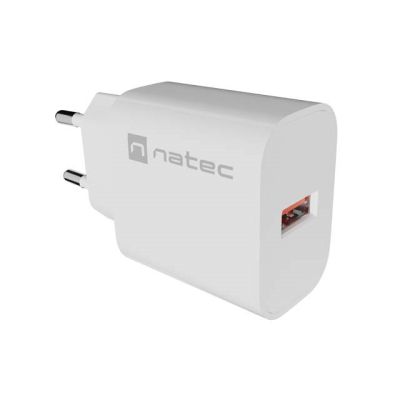 4. NATEC ŁADOWARKA SIECIOWA RIBERA 1X USB-A 18W BIAŁA