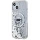 2. Etui Karl Lagerfeld Liquid Glitter Karl Head MagSafe na iPhone 15 / 14 / 13 - przezroczyste