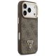 4. Etui Guess 4G PU Triangle Logo & Stand Camera Magsafe na iPhone 17 Pro - brązowe