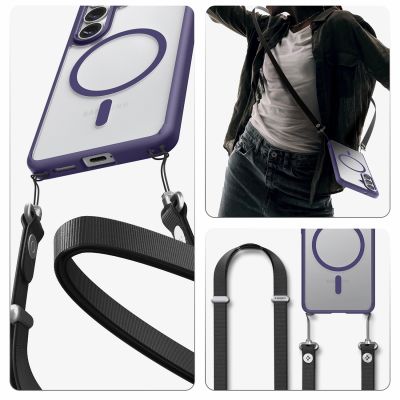 16. Etui Spigen Ultra Hybrid Mag MagSafe na Samsung Galaxy S26 - przezroczysto-fioletowe