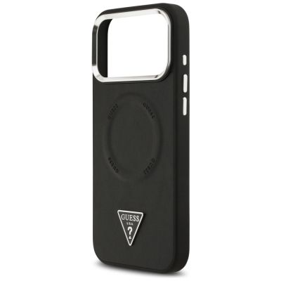 6. Etui Guess Triangle Logo MagSafe na iPhone 17 Pro - czarne