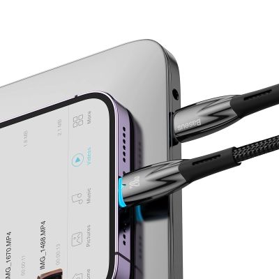 10. Kabel Baseus CADH000101 Lightning - USB-C PD 20W 480Mb/s 2m - czarny