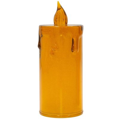 12. ŚWIECA DEKORACYJNA 12,5 CM AMBER CIEPŁY BIAŁY 1 LED