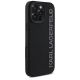 4. Etui Karl Lagerfeld HC 3D Rubber Elongated Glitter na iPhone 16 Pro - czarne