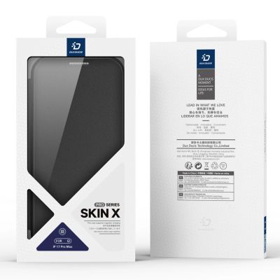 3. Etui Dux Ducis Skin X Pro na iPhone 17 Pro Max z portfelem, kompatybilne z MagSafe - czarne