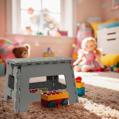 4. STOŁEK TABORET ANTYPOŚLIZGOWY SKŁADANY SZARY