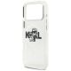 6. Etui Karl Lagerfeld IML Glitter Karl & Choupette Sketch Logo MagSafe do iPhone 17 Pro Max - przezroczyste