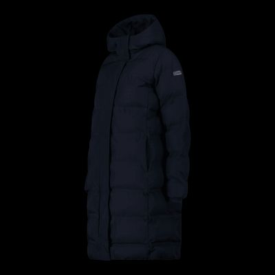 13. Płaszcz na zimę z kapturem damski CMP kurtka ocieplana wodoodporna czarna (34K0096/N950)