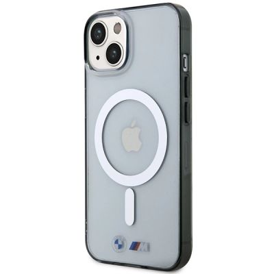 2. Etui BMW Silver Ring MagSafe na iPhone 14 - przezroczyste