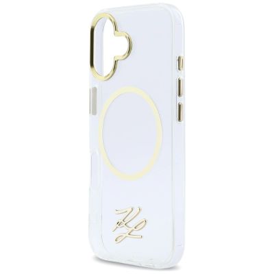 6. Etui Karl Lagerfeld IML KL Script Logo MagSafe na iPhone 17 - przezroczyste
