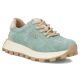Skórzane półbuty sneakersy na platformie zielone Filippo DP7498