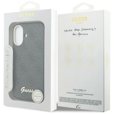 8. Etui Guess 4G Script MagSafe na iPhone 17 - czarne