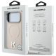 8. Etui Karl Lagerfeld Grained Embossed Ring & Kameo Logo MagSafe na iPhone 18 Pro Max / 17 Pro Max - beżowe