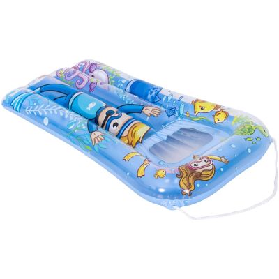 4. MATERAC PLAŻOWY Z OKIENKIEM PODWODNY ŚWIAT 74x48CM 37591 - NIEBIESKI