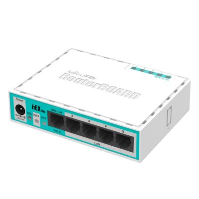 7. Router Mikrotik hEX lite (RB750r2) Total Ethernet  Ports:5; Architecture:MIPSBE; CPU core:1