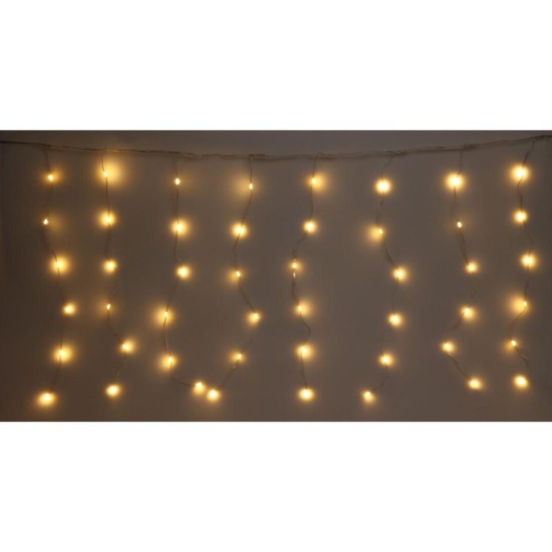 10. LAMPKI CHOINKOWE KURTYNA ŚWIETLNA ZEW/WEW 400 LED WW 200X200CM Z PILOTEM CIEPŁY BIAŁY