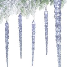 SOPLE LODU KRYSZTAŁOWE DEKORACJA WISZĄCA 22CM 4SZT