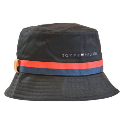 2. Kapelusz Tommy Hilfiger Established Tape Bucket Czarny - AM0AM08271-0GJ