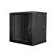 8. Szafa instalacyjna rack wisząca dwusekcyjna 19" 12U 600x600 czarna Lanberg (flat pack)