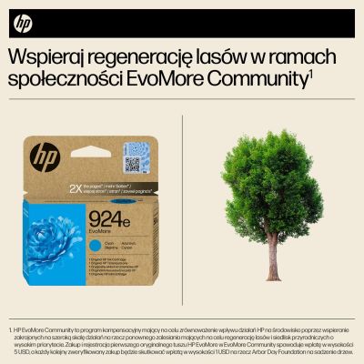 12. HP Oryginalny błękitny tusz 924e EvoMore