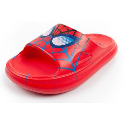 3. Leomil buty klapki chłopięce Spiderman lekkie bajkowe czerwone Marvel