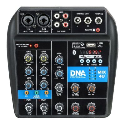 4. DNA MIX 4U - Mikser audio USB MP3 Bluetooth
