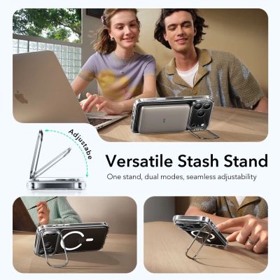 7. Etui ESR Classic Hybrid Kickstand MagSafe na iPhone 17 Pro - przezroczyste
