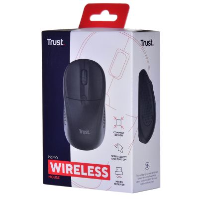 12. Mysz TRUST Primo Wireless Mouse matt black