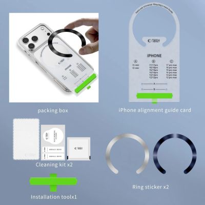 9. Pierścień magnetyczny Tech-Protect MMP-210 MagSafe 2-Pack - pomarańczowy / czarny